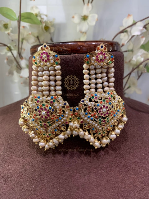 Ilma Multi Colour Antique Real Pearl Necklace Set
