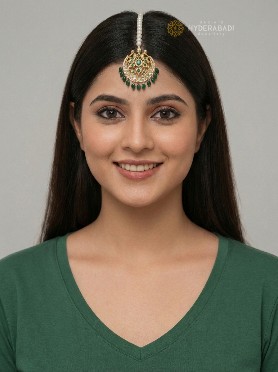 Inaya Green White Tika