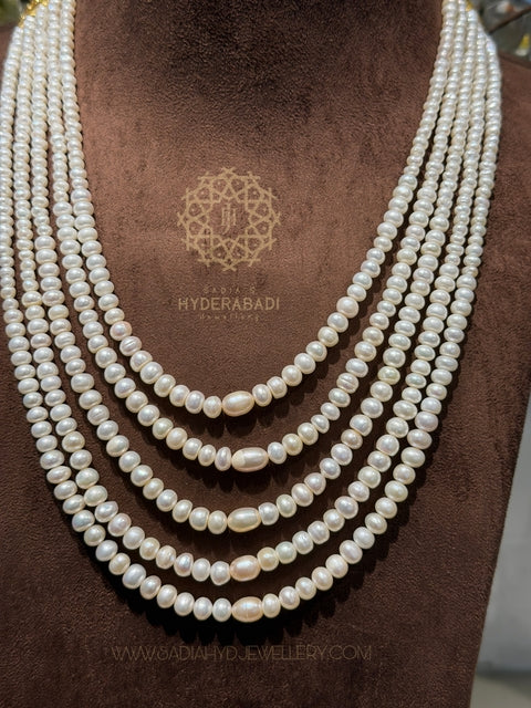 Khushi Real Pearl 5 Layer String