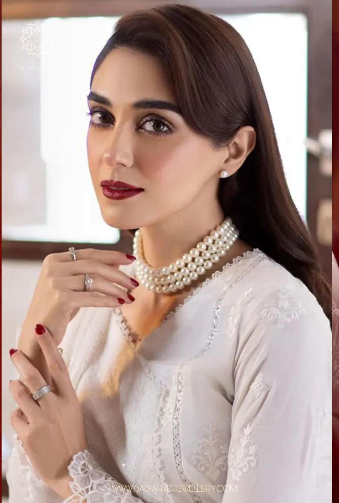 Maya Ali Real Pearl Choker Set