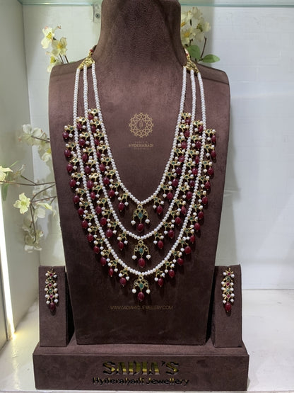 Meehal Real Emerald Real Ruby Real Pearl 3 Layer Set