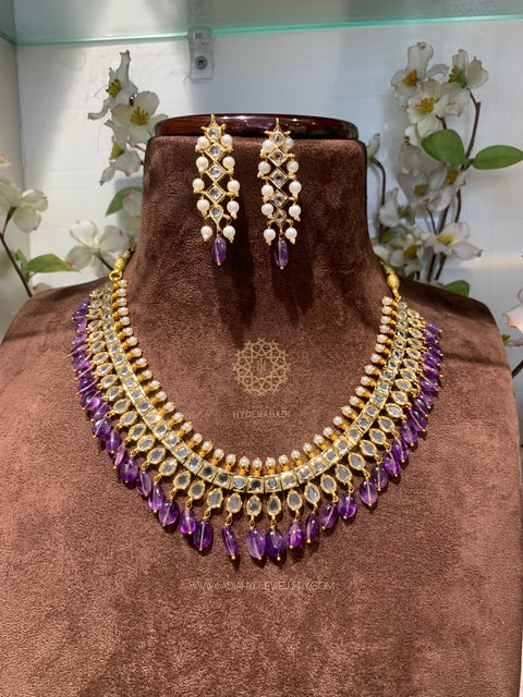 Meera Amethyst Barfi Set
