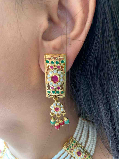 Meesam Red Green Poth Necklace