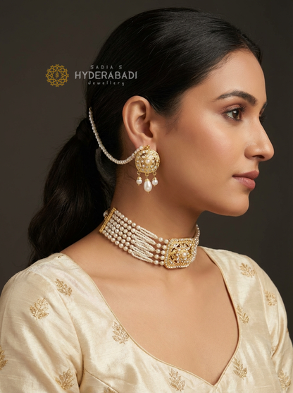 Munira White Jadau Guluband