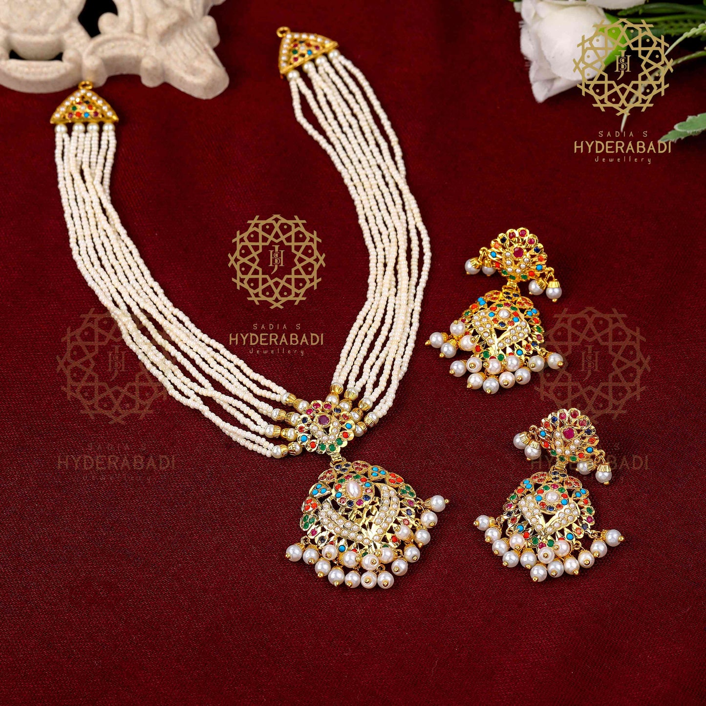 Nafia Multicolored Necklace Set