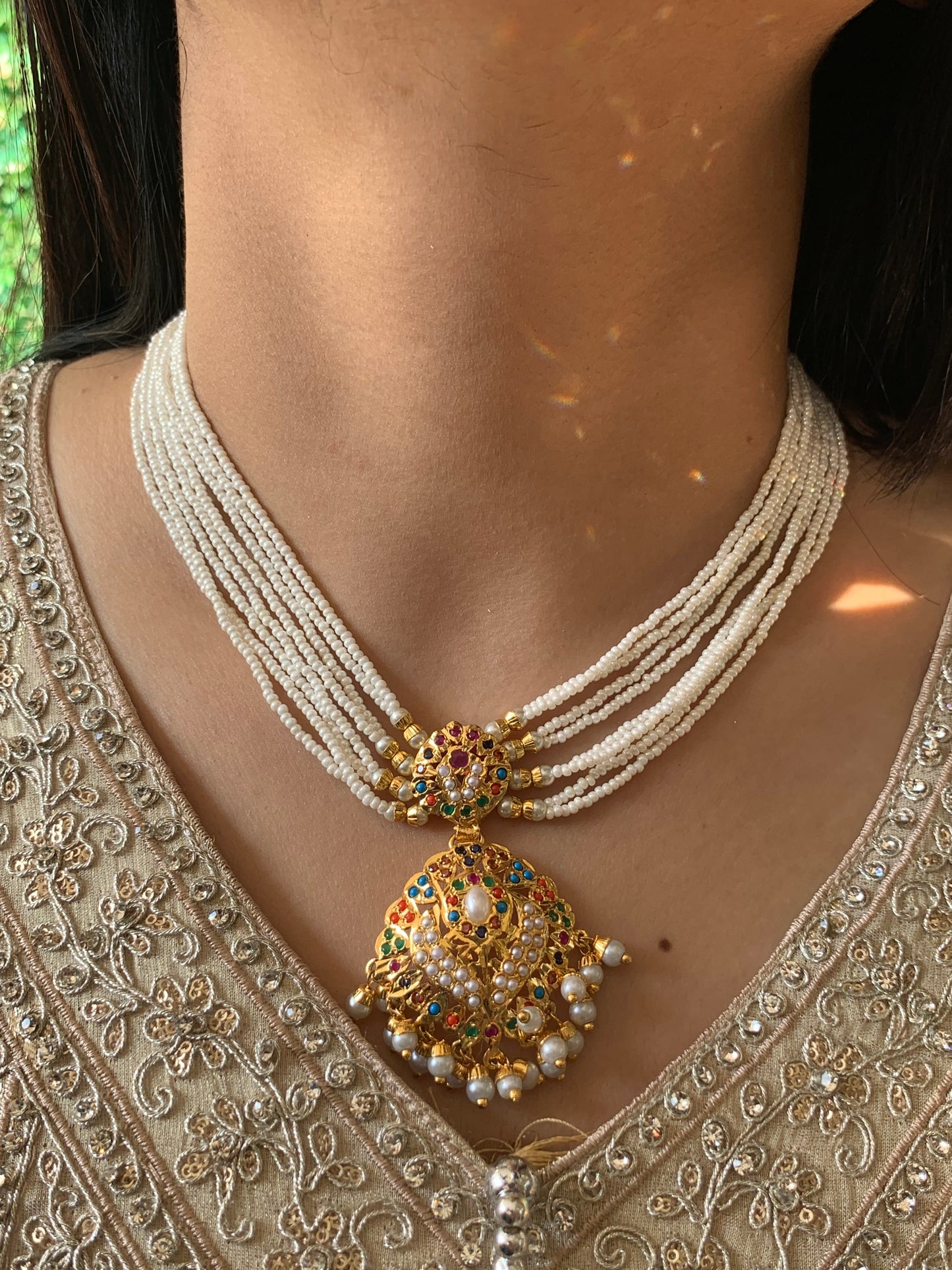 Nafia Multicolored Necklace Set