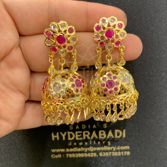 Nafsa Red Patti Jhumki