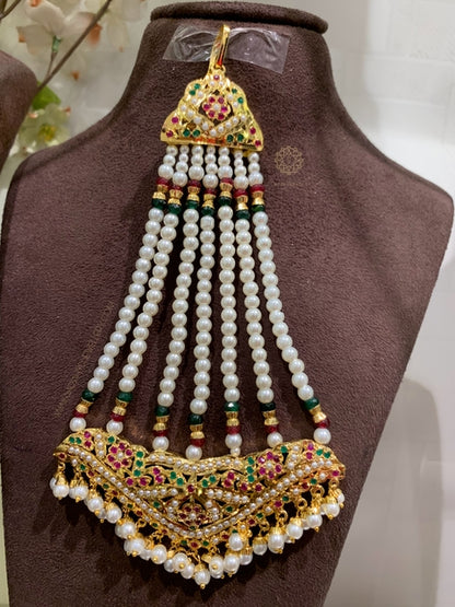 Naimal Red Green Jadau Bridal Set