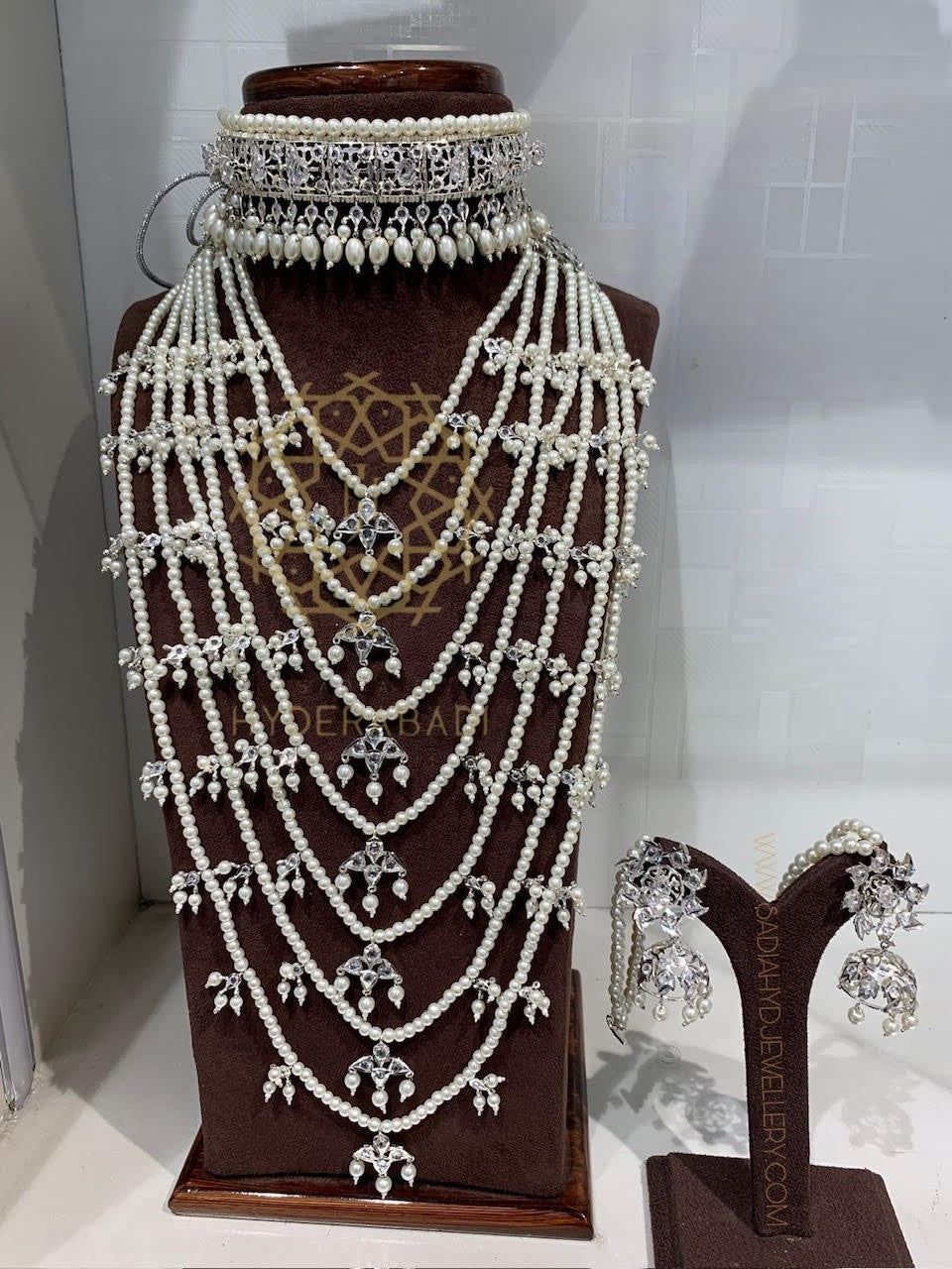 Nazia Silver Plated Bridal Set