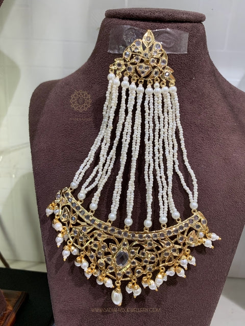 Noor White Poth Jhumar