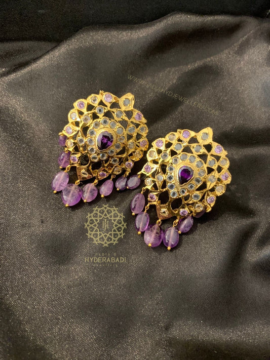 Shahida Real Amethyst Earrings