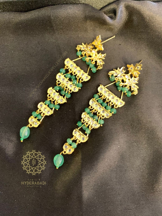 Kaneeza Green Earrings