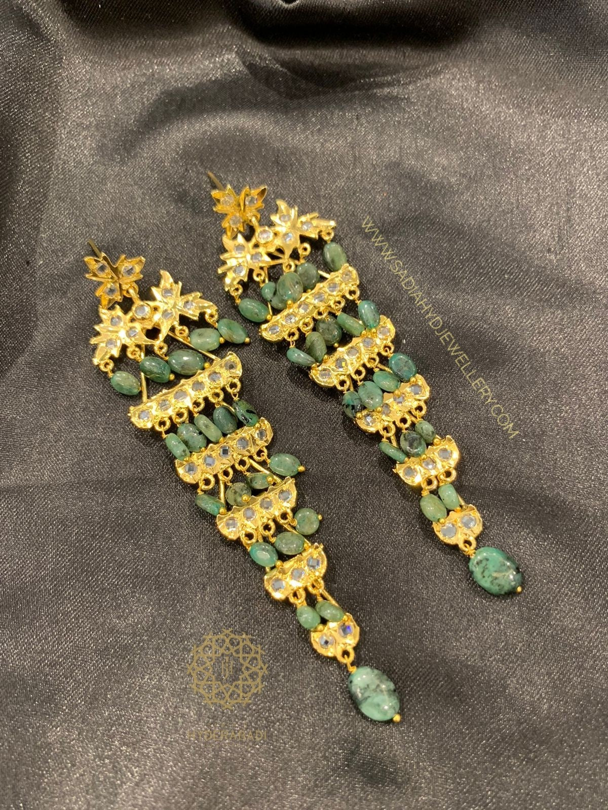 Kaneeza Real Emerald Earrings