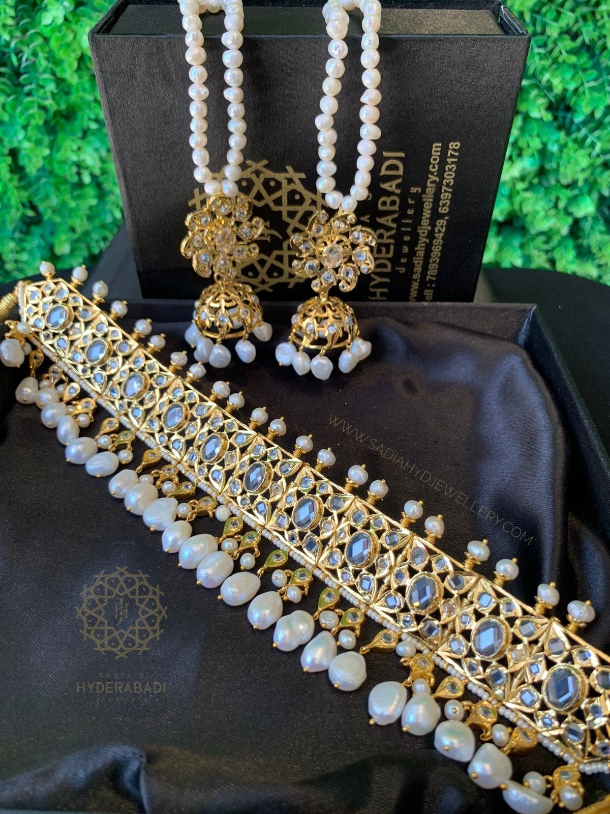 Tabassum Real Pearl Choker Set