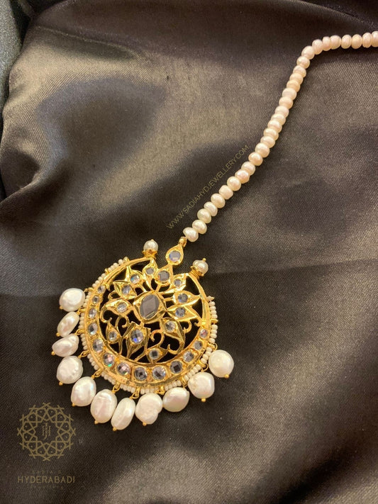 Aayat White Real Pearl Tika