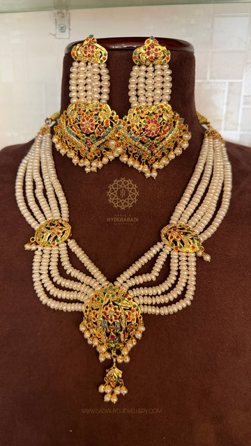 Ilma Multi Colour Antique Real Pearl Necklace Set