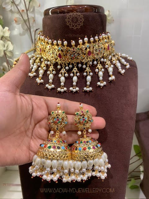 Rajda Multicolour Necklace Set