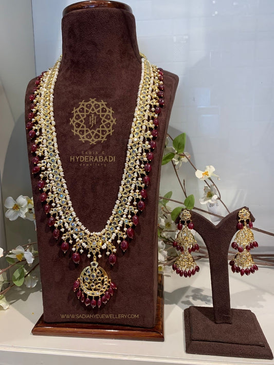 Real Ruby Real Pearl Biskani Rani Haar