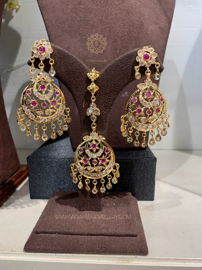 Red Chandan Haar Bridal Set