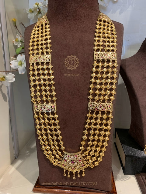 Red Chandan Haar Bridal Set