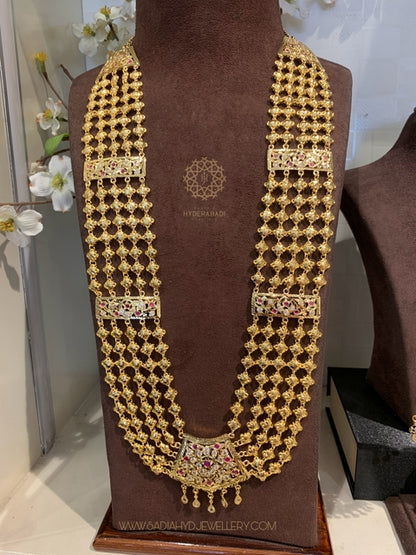 Red Chandan Haar Bridal Set