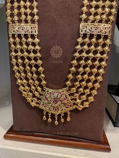 Red Chandan Haar Bridal Set