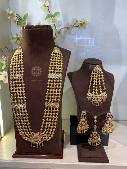 Red Chandan Haar Bridal Set