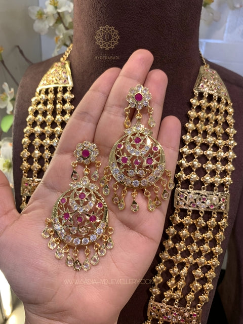 Red Chandan Haar Bridal Set