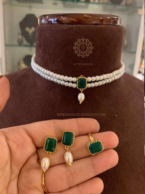 Rifa Green Choker Set