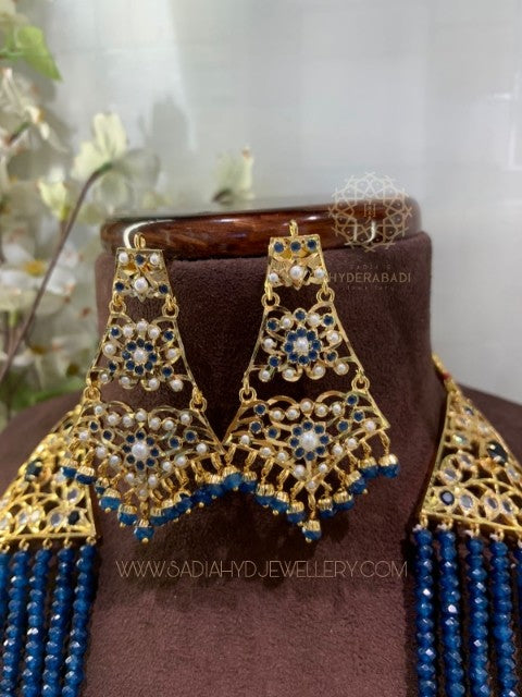 Roohi Blue Jhumar Earring