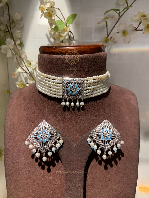 Sania Silver Plated Firoza Guluband