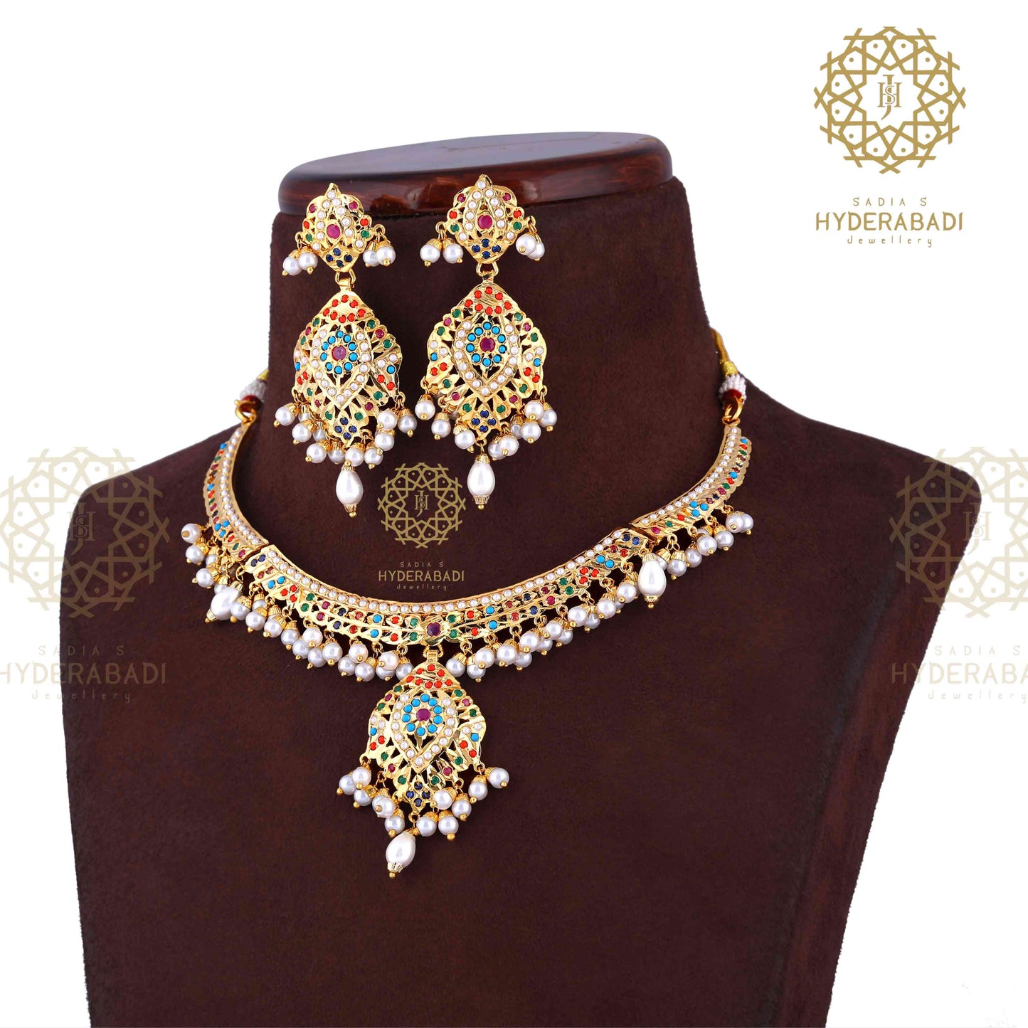 Shahana Multicolored Jadau Necklace Set
