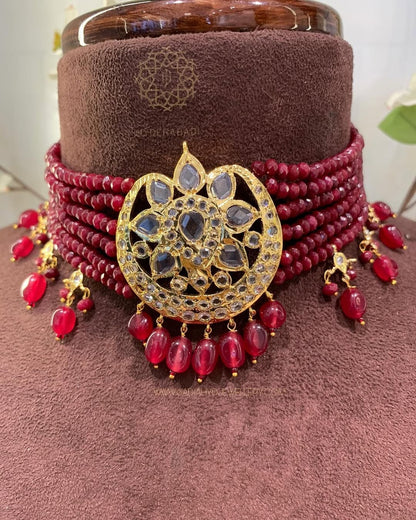 Shifa Red Beads Choker