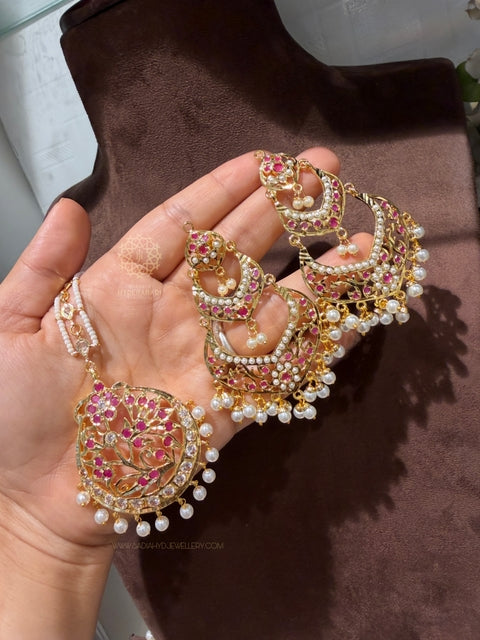 Suhana Red Tika Earrings