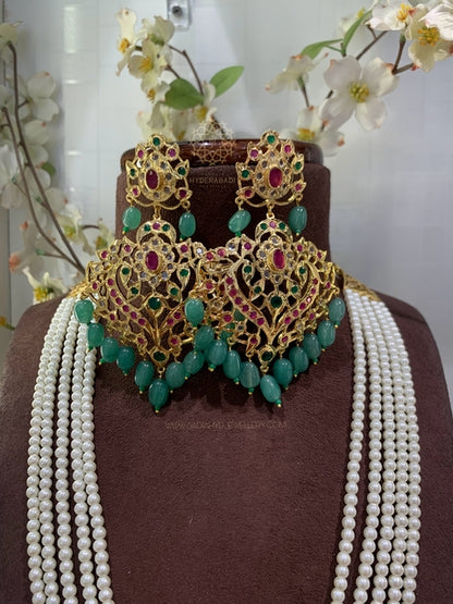 Sumbul Red Green Rani Haar