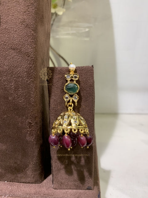 Tarmim Real Ruby Real Emerald Bridal Set