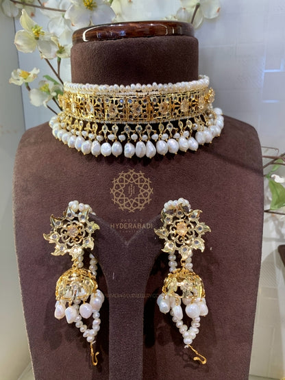 Tuba Real Pearl Choker Set