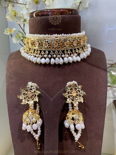 Tuba Real Pearl Choker Set