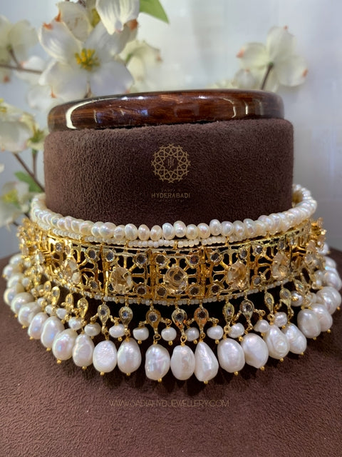 Tuba Real Pearl Choker Set