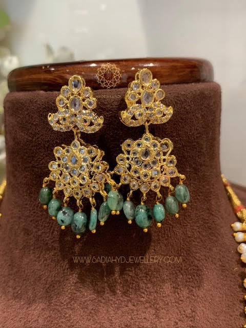 Usama Real Emerald Earrings