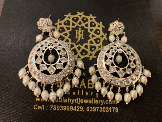 Qailah Real Pearl Silver Plated Earrings