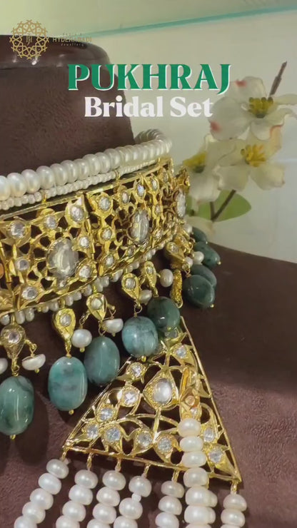 Light Green Hyderabadi Bridal Set