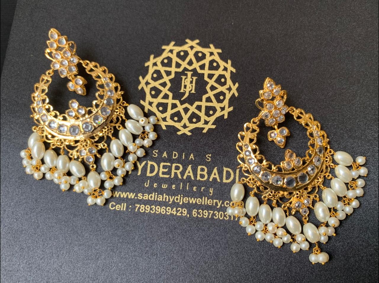 Gold Plated Chandbali Earrings | Mayinarts – MayinArts