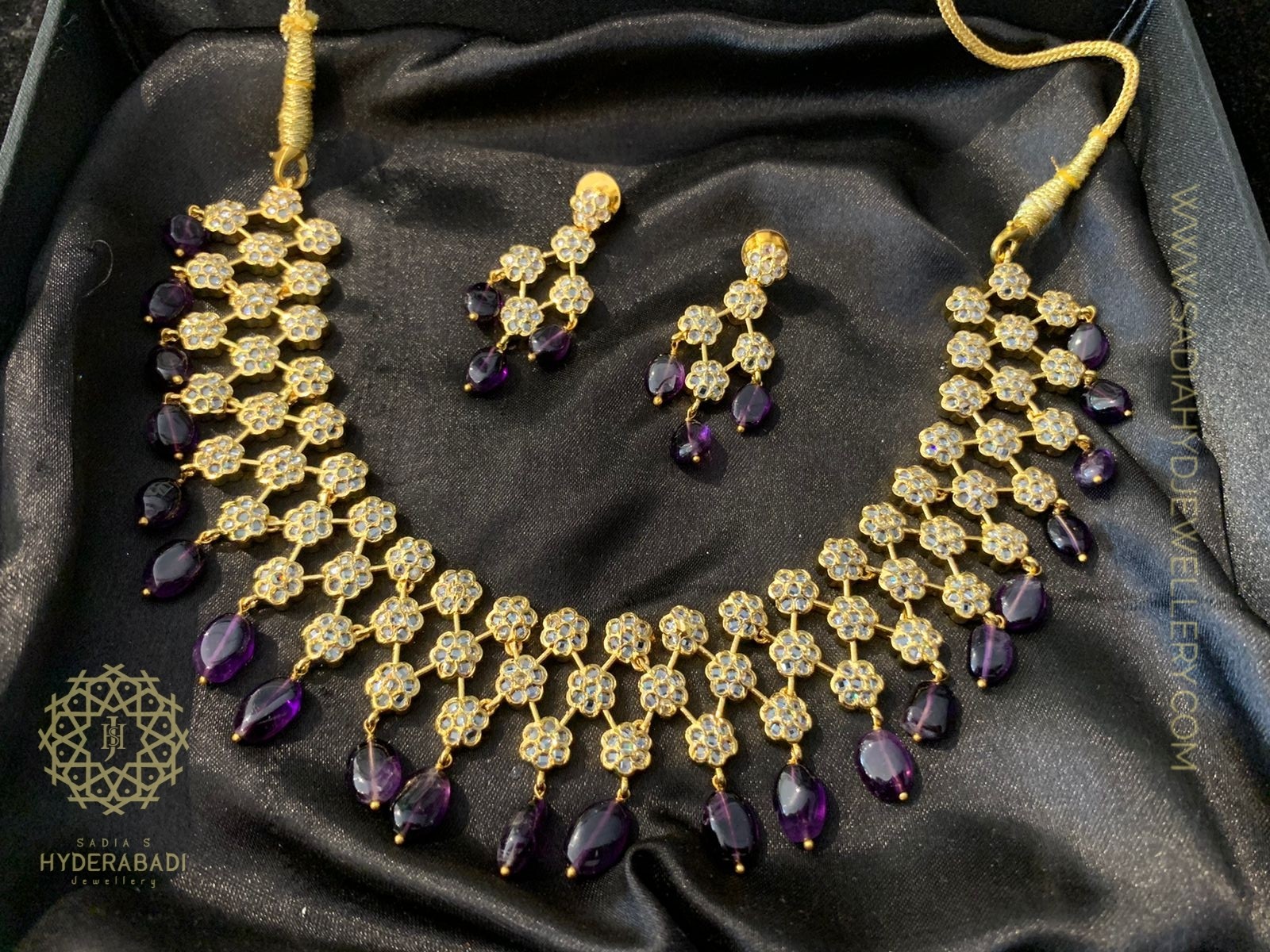 Aadila Purple Necklace Set