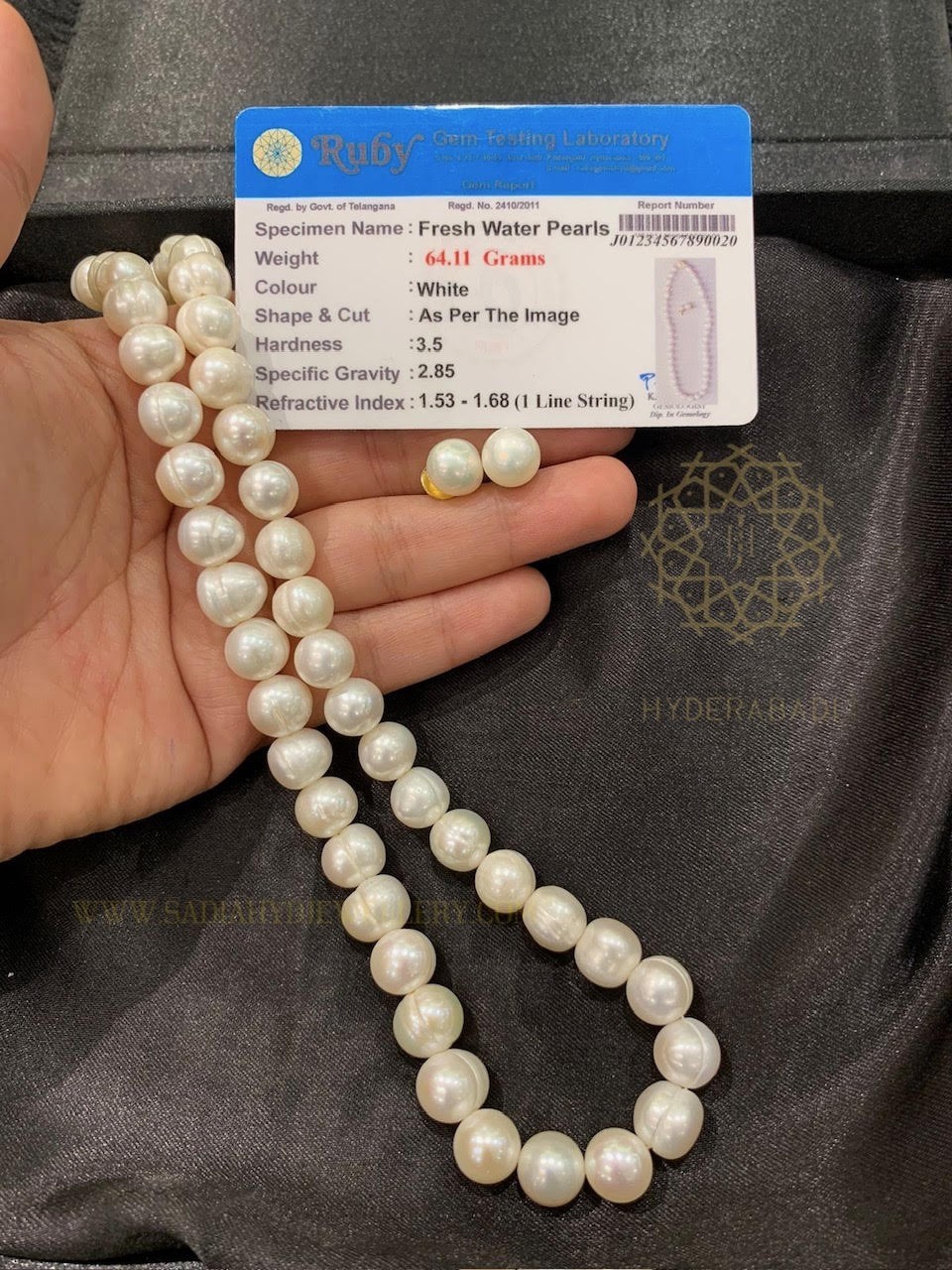 Round Big Real Pearl String – Sadia Hyderabadi Jewellery