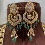 Mahira Real Emerald Real Pearl Earrings