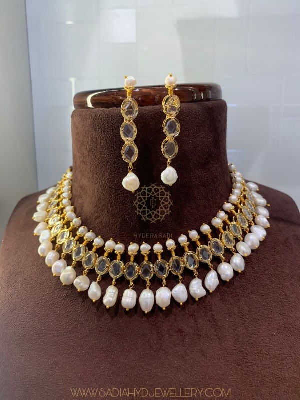 Real Pearl Arifa Necklace Set