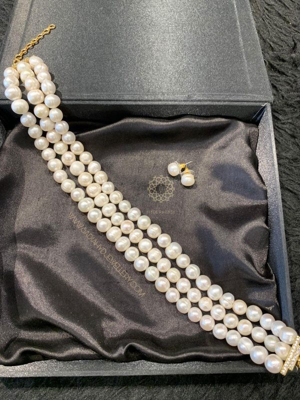 Maya Ali Real Pearl Choker Set