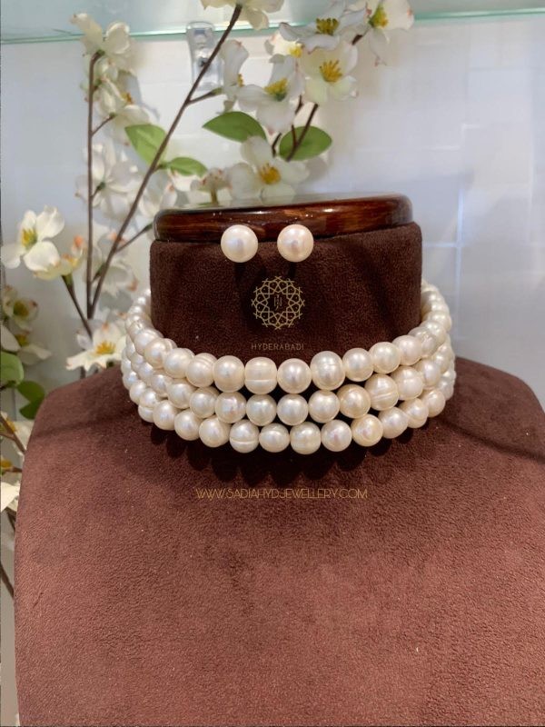 Maya Ali Real Pearl Choker Set