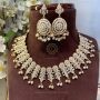 Nisha White Jadau Pearl Necklace